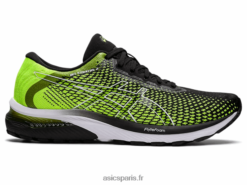 Hommes Asics gel-stratus 2 tricot BXL8B2686 jaune sécurité/noir
