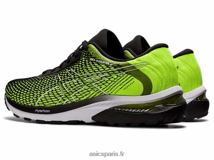 Hommes Asics gel-stratus 2 tricot BXL8B2686 jaune sécurité/noir