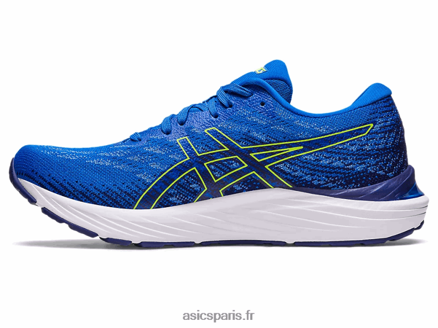 Hommes Asics gel-stratus 3 tricot BXL8B2248 bleu électrique/jaune de sécurité