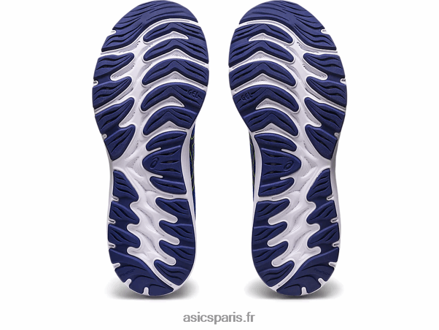 Hommes Asics gel-stratus 3 tricot BXL8B2248 bleu électrique/jaune de sécurité