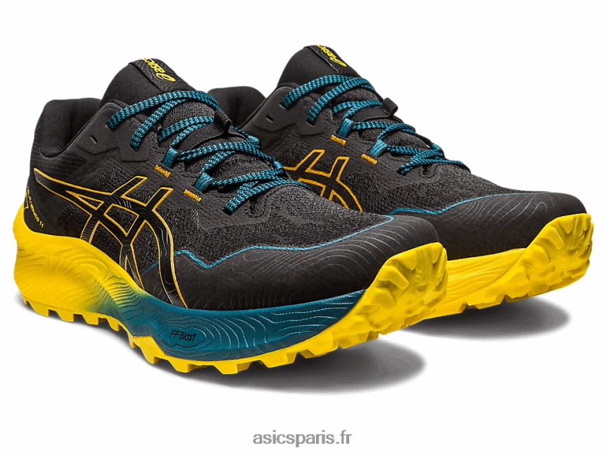 Hommes Asics gel-trabuco 11 BXL8B2236 noir/tempête de sable