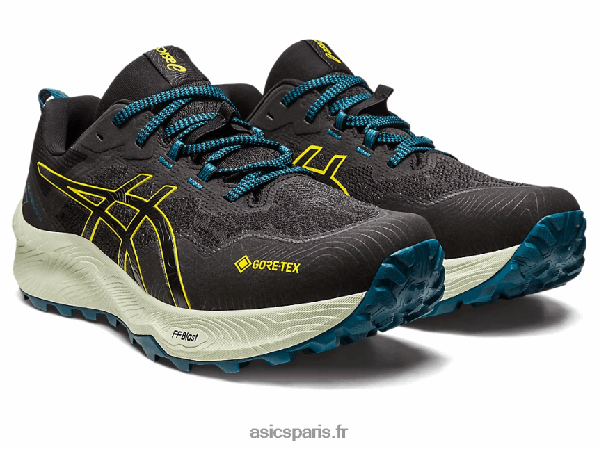 Hommes Asics gel-trabuco 11 gtx BXL8B253 noir/jaune doré