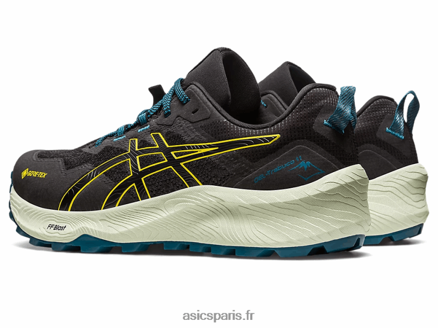 Hommes Asics gel-trabuco 11 gtx BXL8B253 noir/jaune doré