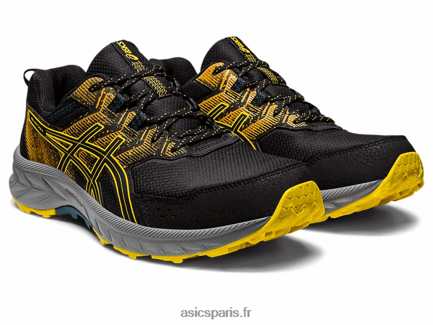 Hommes Asics gel-venture 9 BXL8B2103 noir/jaune doré