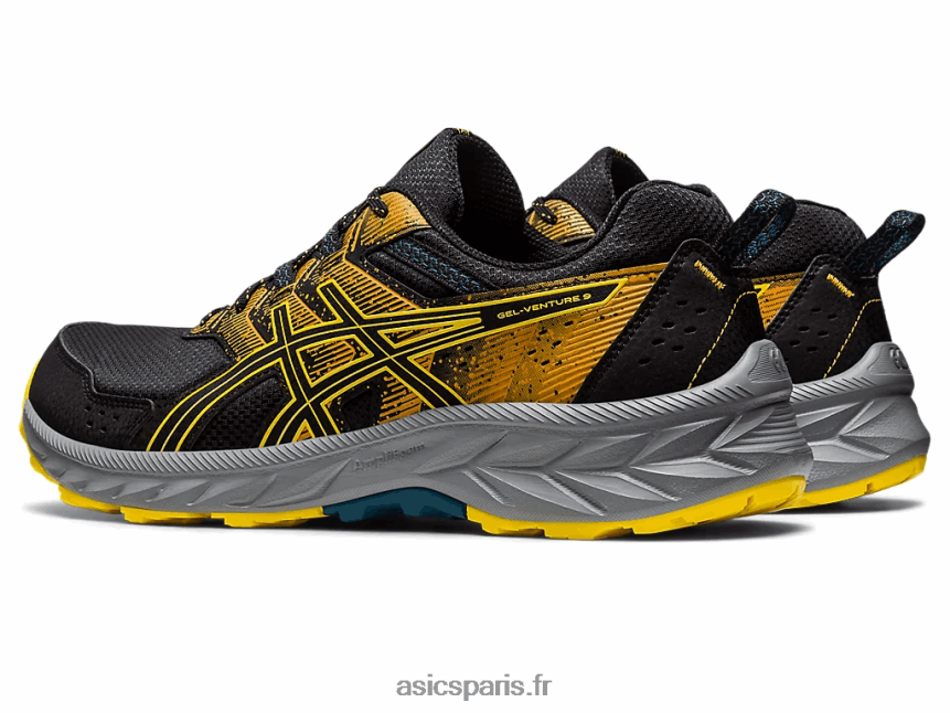 Hommes Asics gel-venture 9 BXL8B2103 noir/jaune doré
