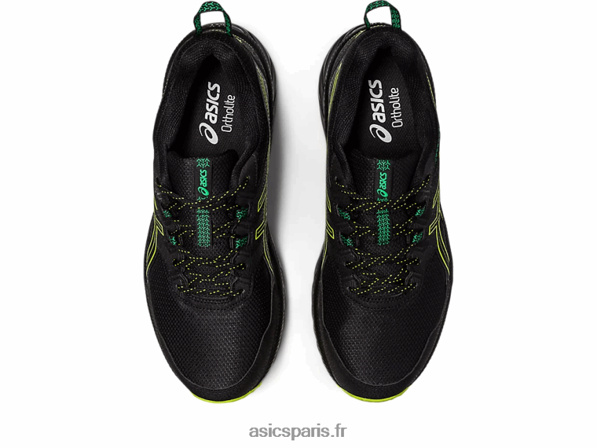 Hommes Asics gel-venture 9 BXL8B2111 noir/zeste de citron vert