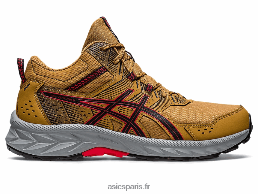 Hommes Asics gel-venture 9 mt BXL8B2121 beige presidio/rouge électrique