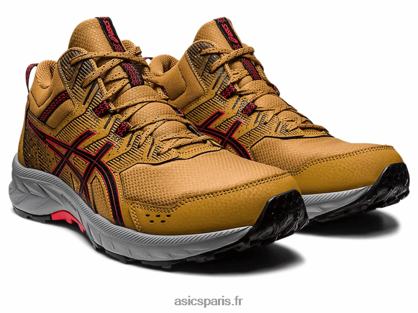 Hommes Asics gel-venture 9 mt BXL8B2121 beige presidio/rouge électrique