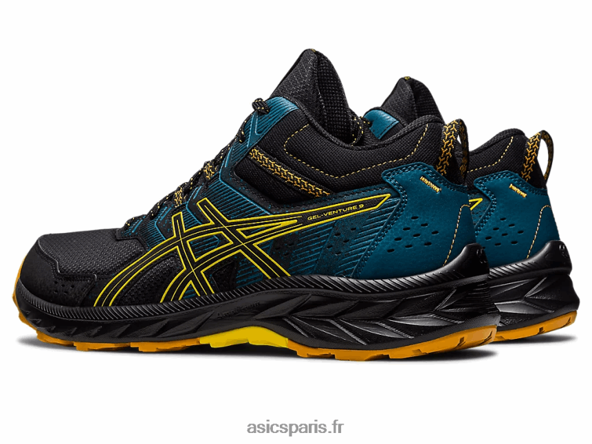 Hommes Asics gel-venture 9 mt BXL8B2125 noir/jaune doré