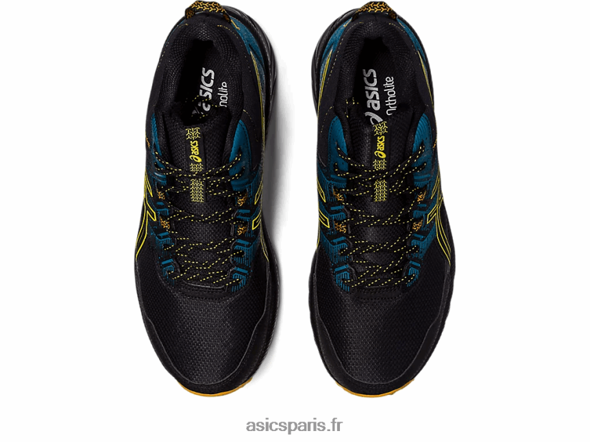 Hommes Asics gel-venture 9 mt BXL8B2125 noir/jaune doré