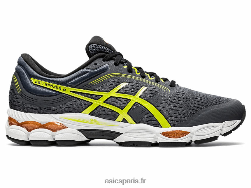 Hommes Asics gel-ziruss 3 mx BXL8B22014 gris porteur/zeste de citron vert