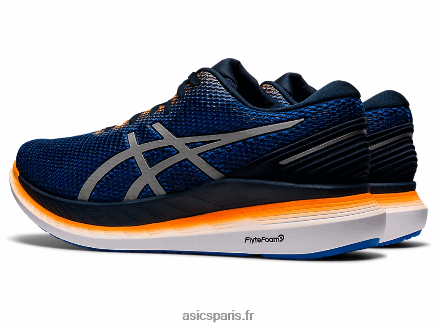 Hommes Asics glideride 2 lite-show BXL8B21800 bleu français/argent pur