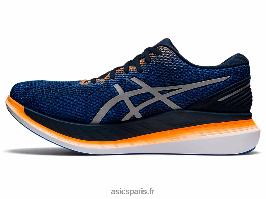 Hommes Asics glideride 2 lite-show BXL8B21800 bleu français/argent pur