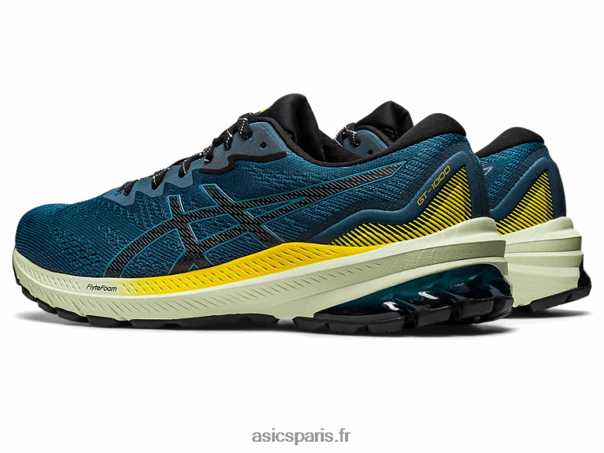 Hommes Asics gt-1000 11 tr baignade nature BXL8B2524 bain nature/jaune doré