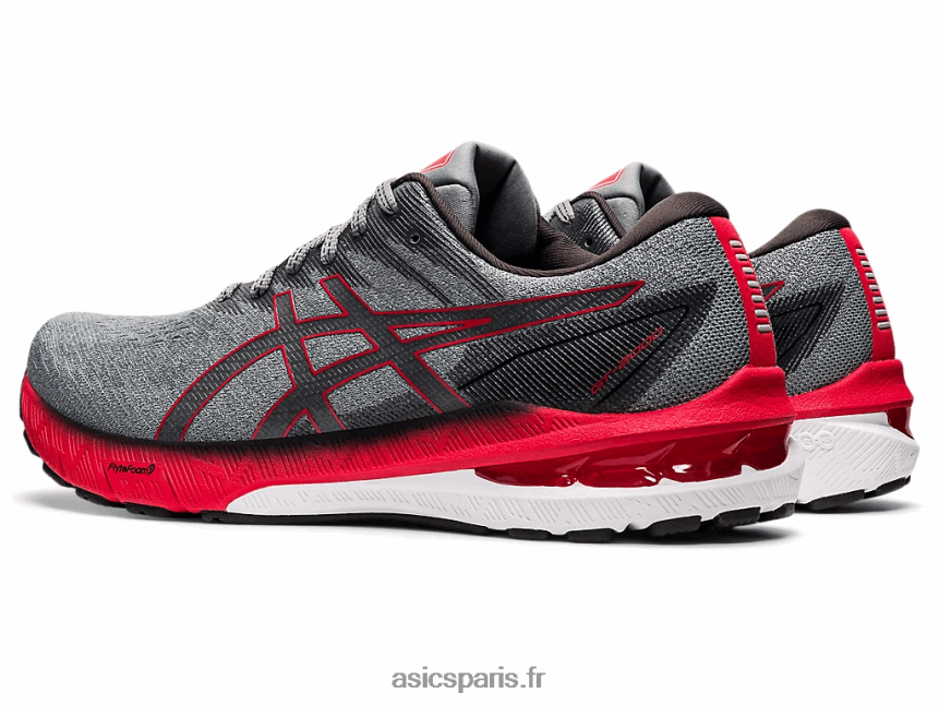 Hommes Asics gt-2000 10 BXL8B21646 gris moyen/rouge électrique