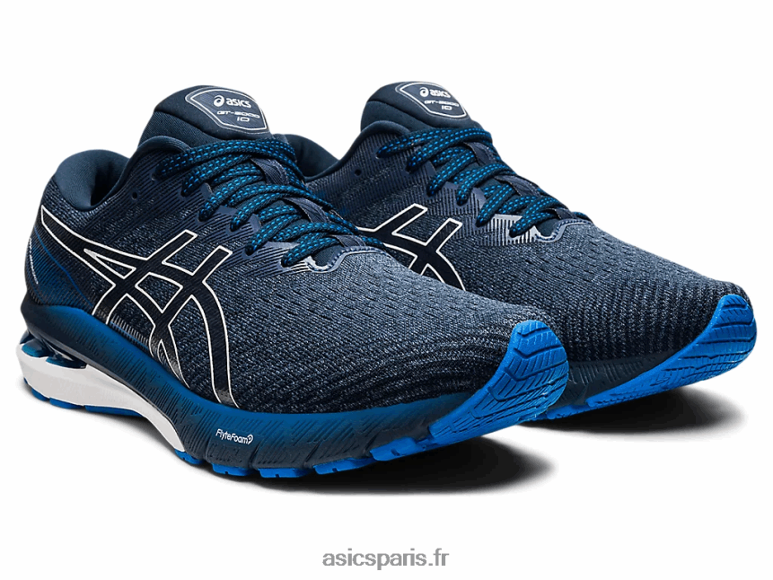Hommes Asics gt-2000 10 BXL8B21697 bleu tonnerre/bleu français