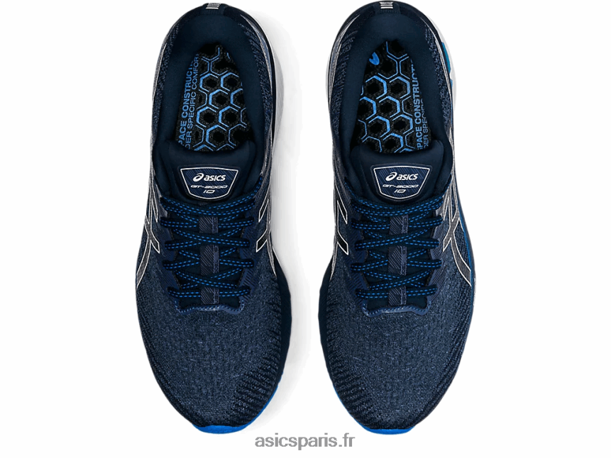 Hommes Asics gt-2000 10 BXL8B21697 bleu tonnerre/bleu français