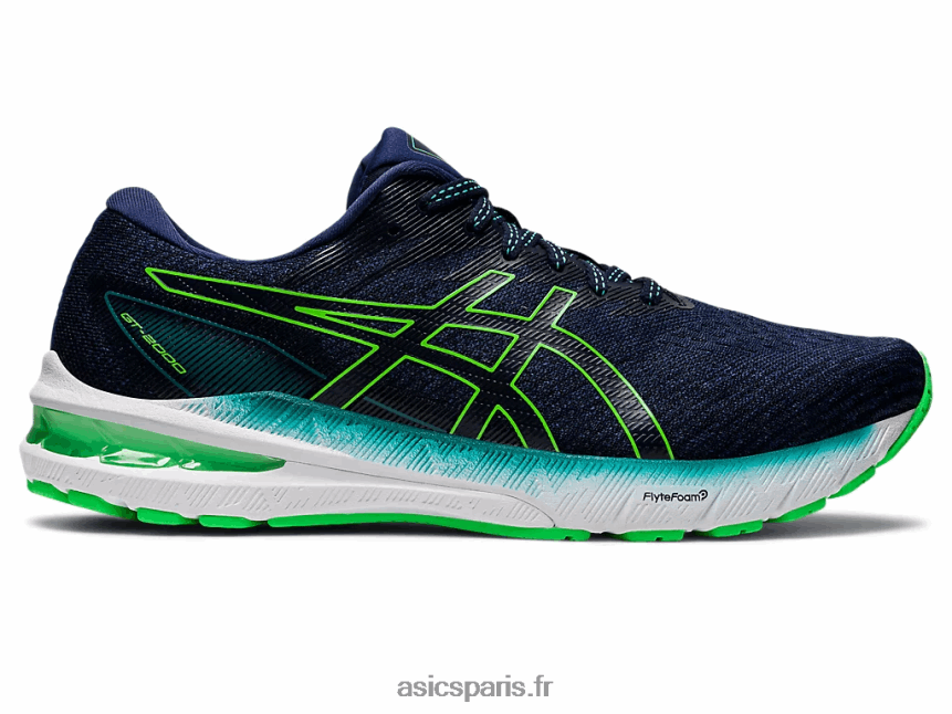 Hommes Asics gt-2000 10 de large BXL8B21244 océan profond/nouvelle feuille
