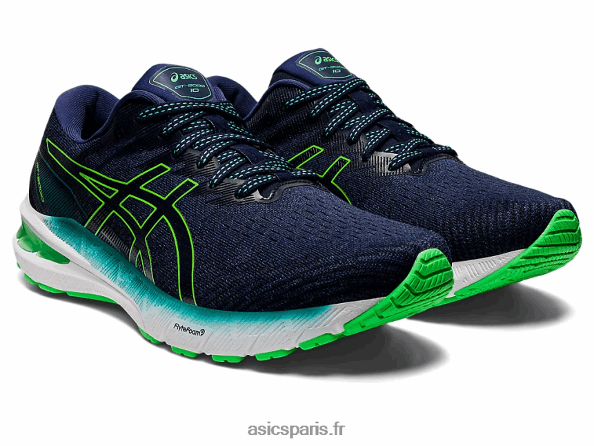 Hommes Asics gt-2000 10 de large BXL8B21244 océan profond/nouvelle feuille