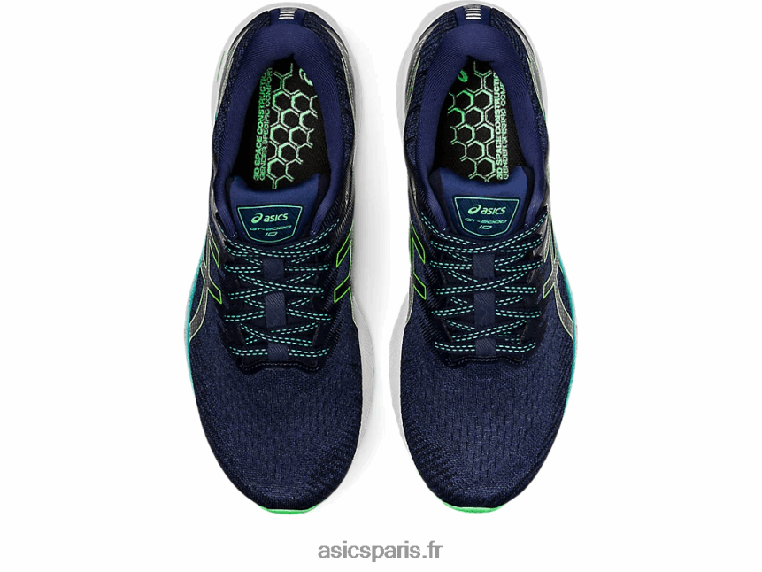 Hommes Asics gt-2000 10 de large BXL8B21244 océan profond/nouvelle feuille