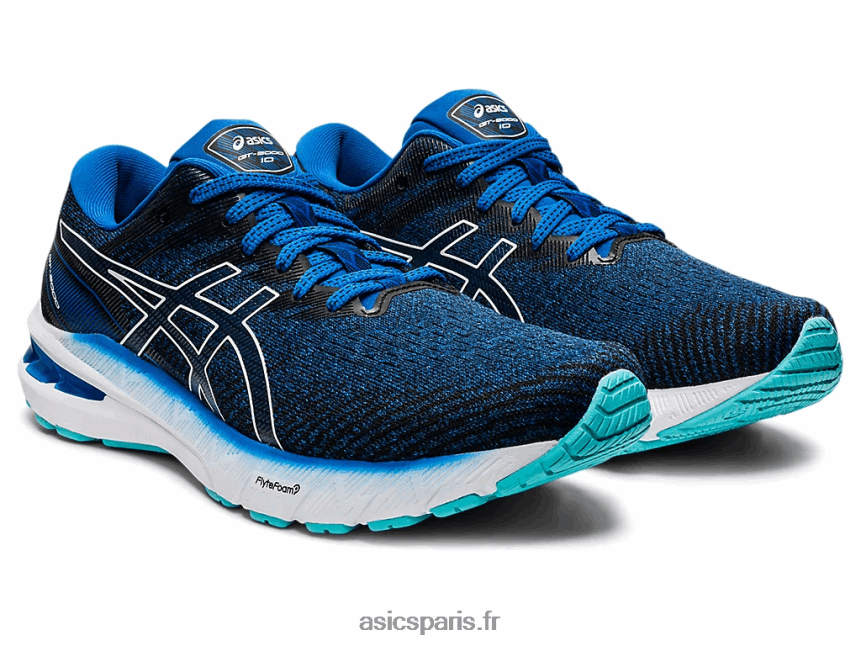 Hommes Asics gt-2000 10 de large BXL8B21473 promenade du lac/blanc