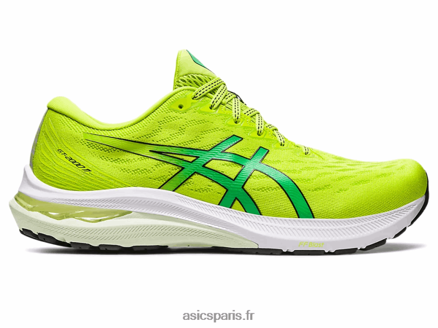 Hommes Asics gt-2000 11 BXL8B2104 zeste de citron vert/noir