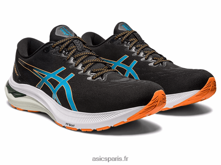 Hommes Asics gt-2000 11 BXL8B2671 noir/pêche soleil