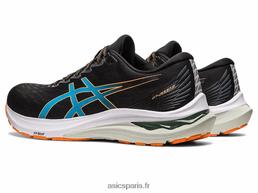 Hommes Asics gt-2000 11 BXL8B2671 noir/pêche soleil