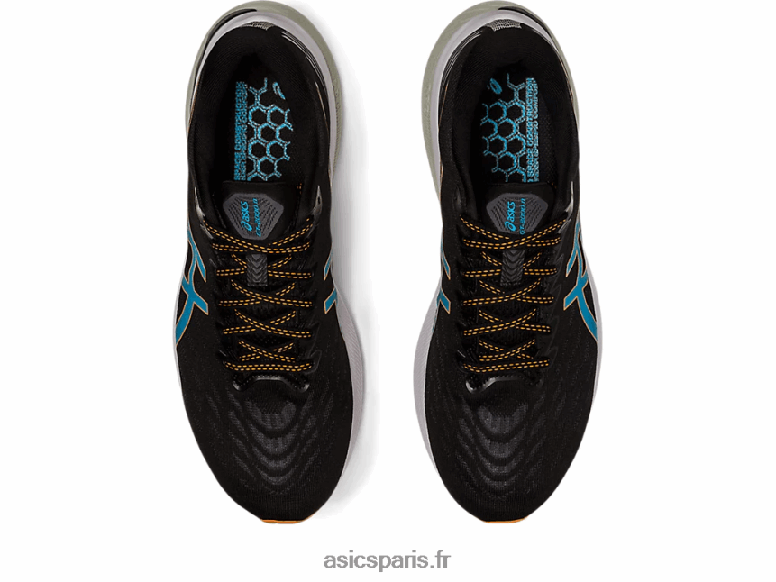 Hommes Asics gt-2000 11 de large BXL8B2677 noir/pêche soleil
