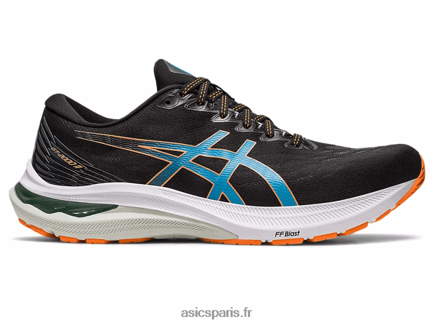 Hommes Asics gt-2000 11 extra large BXL8B2667 noir/pêche soleil