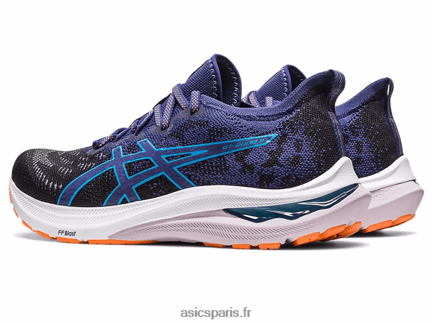 Hommes Asics gt-2000 11 mk tricot BXL8B2117 noir/bleu indigo