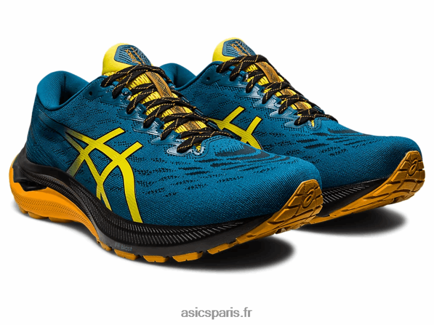 Hommes Asics gt-2000 11tr BXL8B2435 bain nature/jaune doré