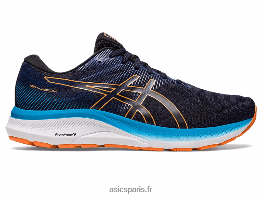 Hommes Asics gt-4000 3 de large BXL8B2566 noir/pêche soleil