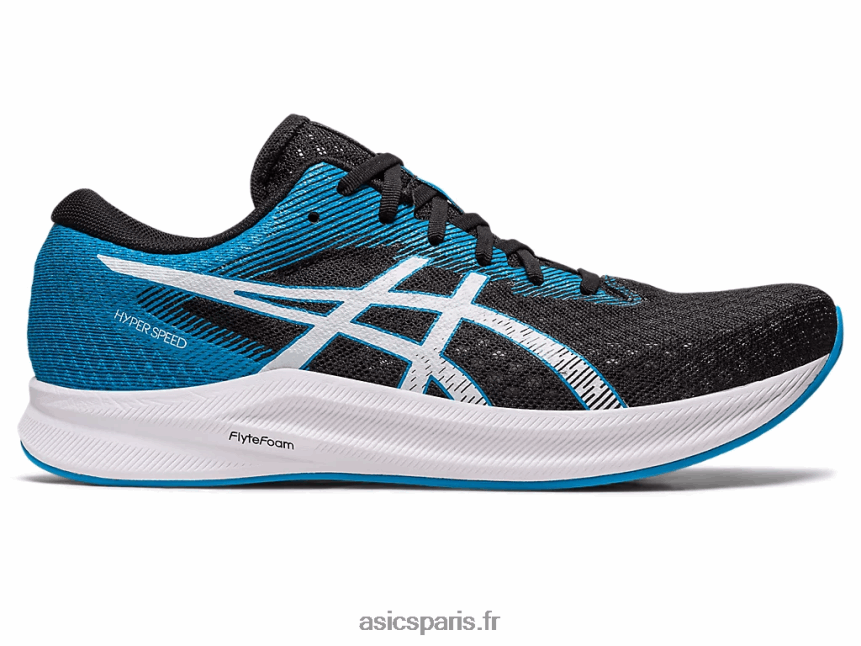 Hommes Asics hyper vitesse 2 BXL8B2491 noir/bleu île