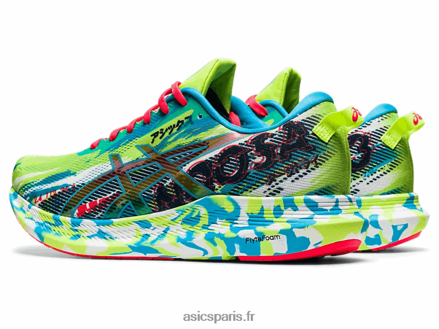 Hommes Asics noosa tri 13 BXL8B21908 danger vert/digital aqua
