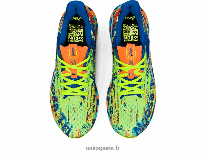 Hommes Asics noosa tri 14 BXL8B21046 hazard green/lake drive