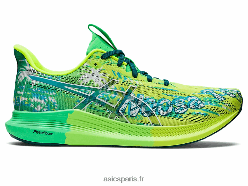 Hommes Asics noosa tri 14 BXL8B21154 jaune de sécurité/blanc