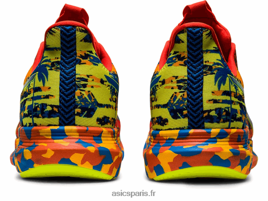 Hommes Asics noosa tri 14 BXL8B21155 tomate cerise/jaune de sécurité