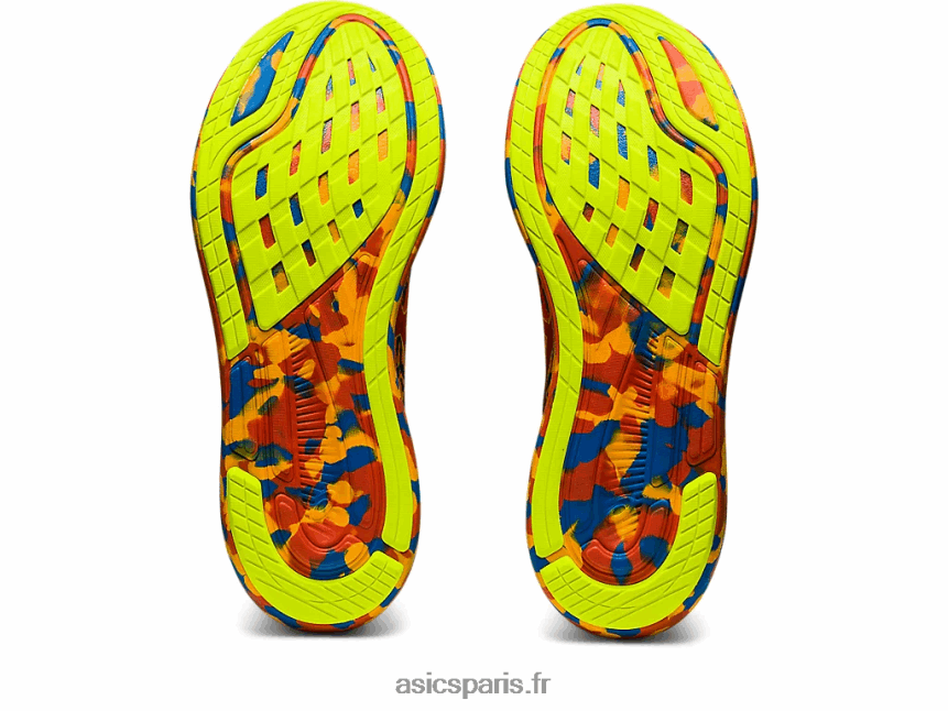 Hommes Asics noosa tri 14 BXL8B21155 tomate cerise/jaune de sécurité