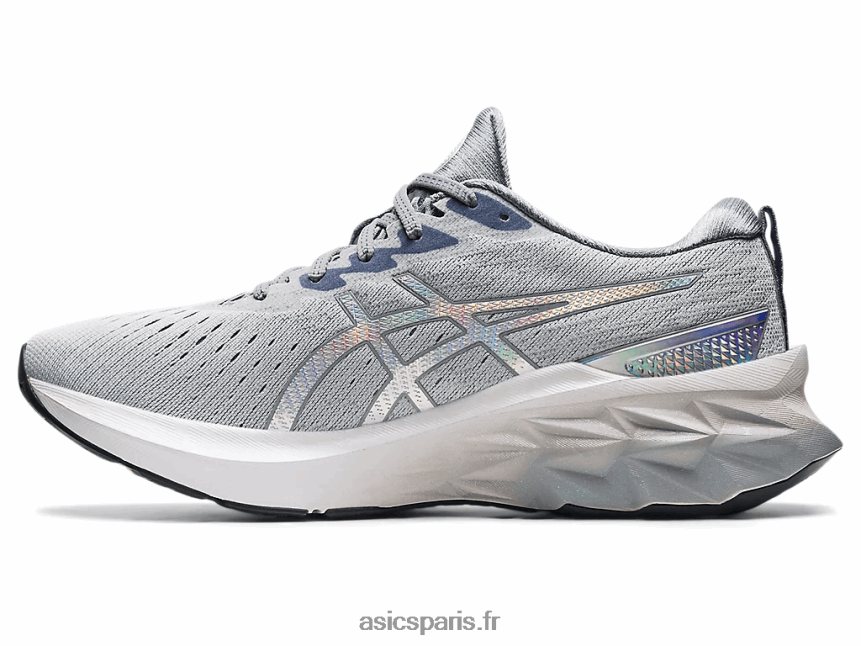 Hommes Asics novablast 2 platine BXL8B21839 gris piémont/blanc