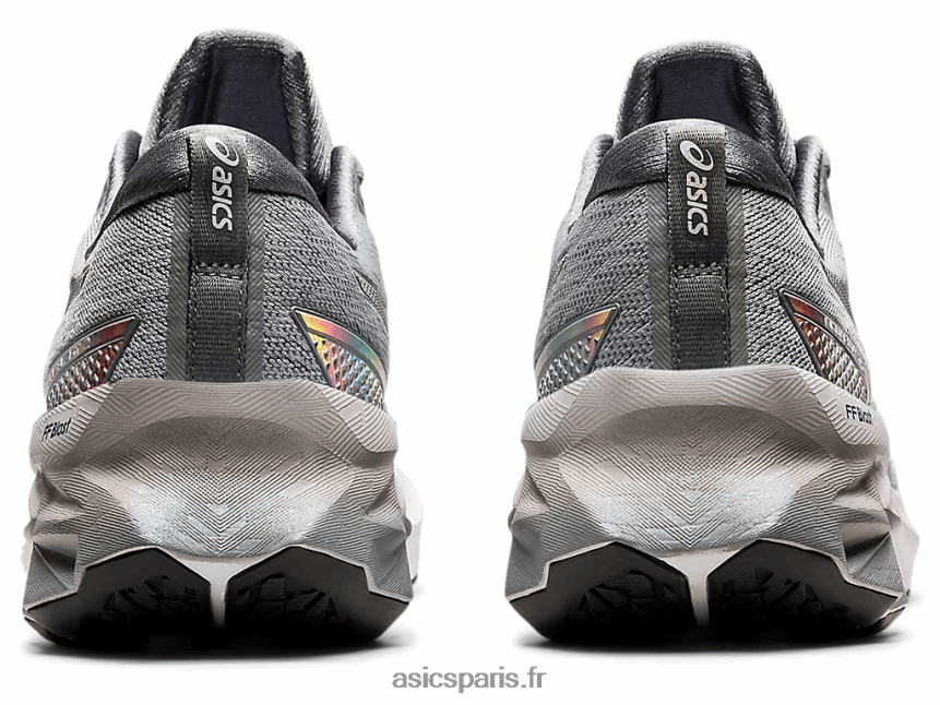 Hommes Asics novablast 2 platine BXL8B21839 gris piémont/blanc