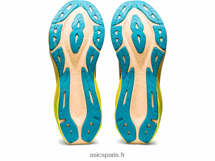 Hommes Asics novablast 3 lite-show BXL8B2183 zeste de citron vert/spectacle léger