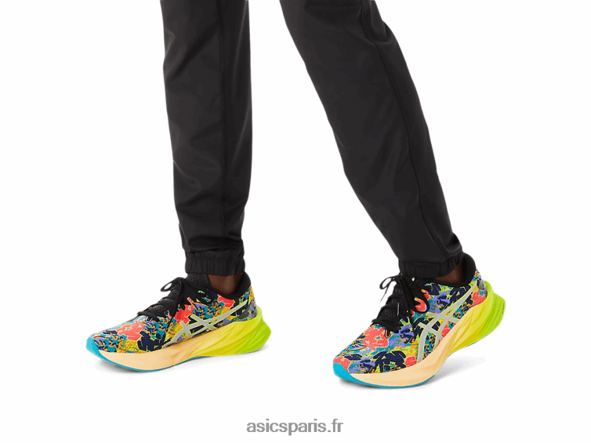 Hommes Asics novablast 3 lite-show BXL8B2183 zeste de citron vert/spectacle léger