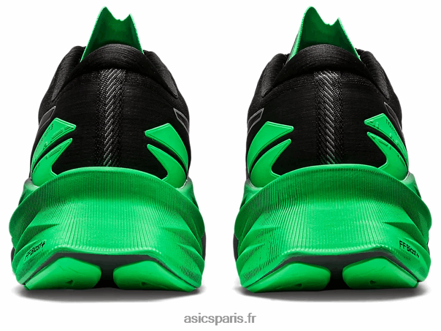 Hommes Asics novablast 3 lite-show BXL8B2739 noir/nouvelle feuille