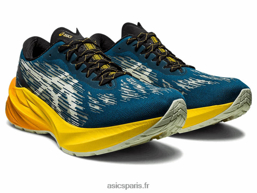 Hommes Asics novablast 3tr BXL8B2421 bain nature/jaune doré