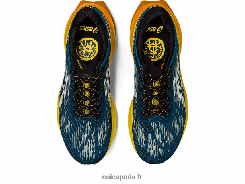 Hommes Asics novablast 3tr BXL8B2421 bain nature/jaune doré