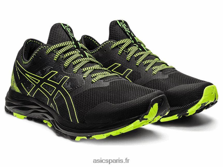 Hommes Asics piste de gel-exciter BXL8B21582 noir/vert danger