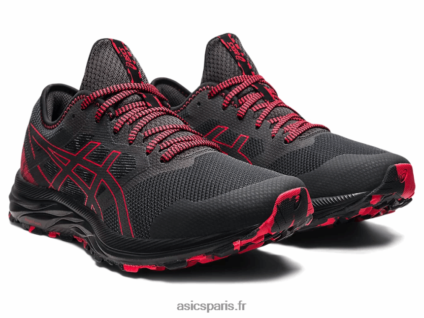 Hommes Asics piste de gel-exciter BXL8B21734 gris graphite/rouge électrique