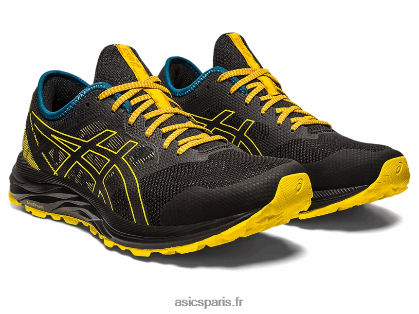 Hommes Asics piste de gel-exciter BXL8B2353 noir/jaune doré