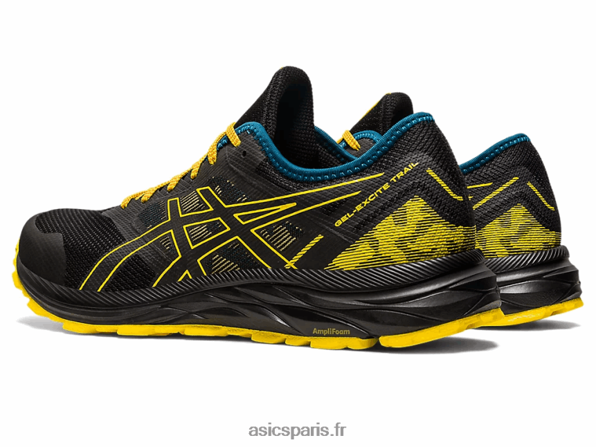 Hommes Asics piste de gel-exciter BXL8B2353 noir/jaune doré